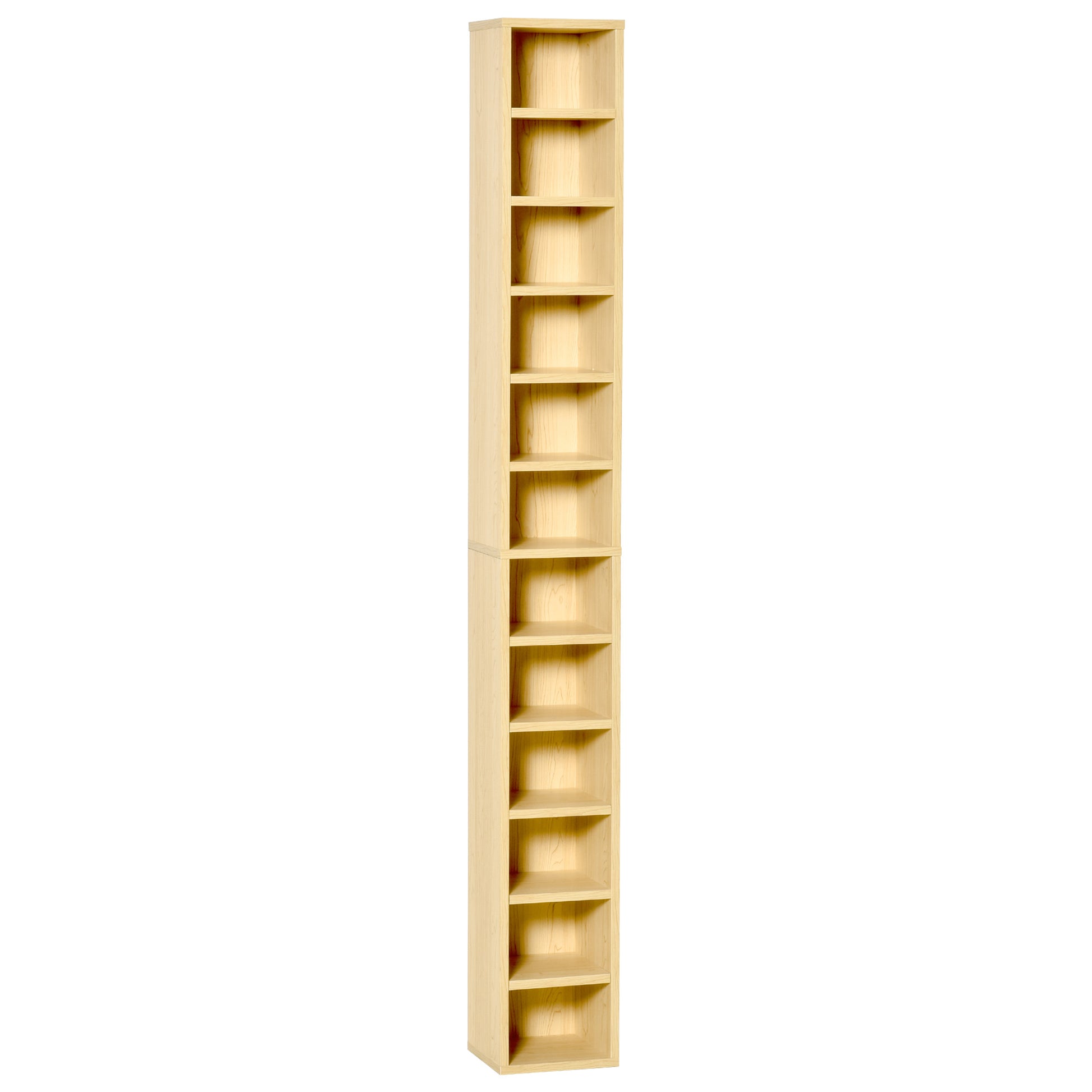 Photo of HOMCOM 204 CD Tall Narrow Media Storage Tower - Oak Tone in Tone colour on a white background