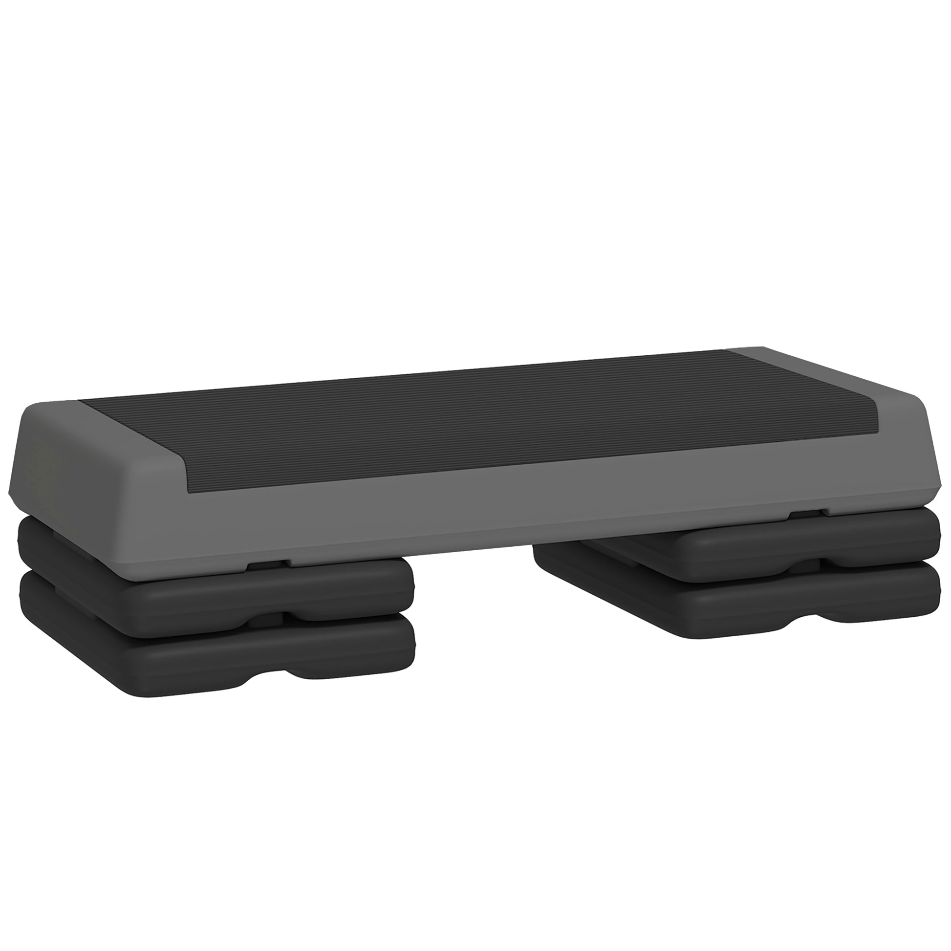 Photo of SPORTNOW Adjustable Fitness Stepper, with Non-Slip Surface, for Home, Gym, Office Workout, Grey in Grey colour on a white background
