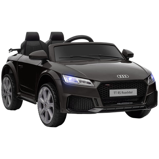 Photo of HOMCOM Kids Licensed Audi TT Ride-On Car 12V Battery w/ Remote Suspension Headlights and MP3 Player 2.5-5km/h Black in Black colour on a white background