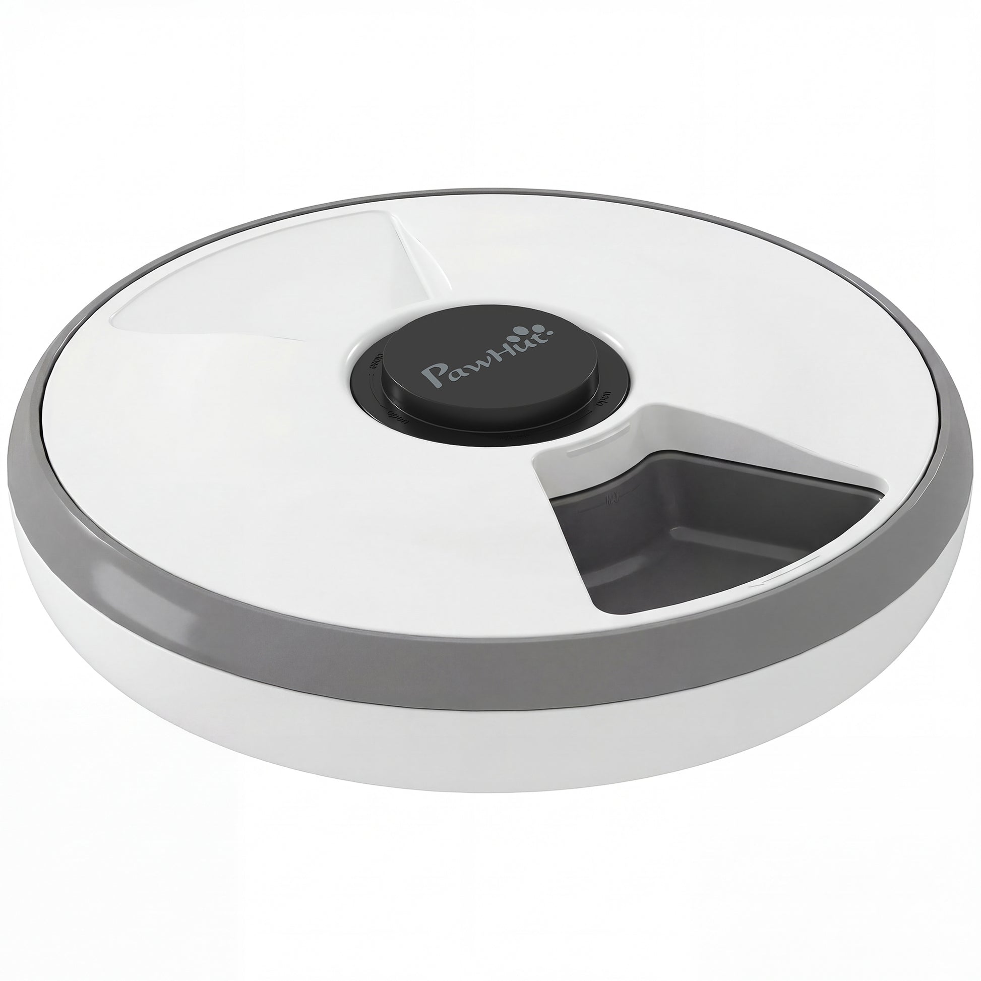 Photo of PawHut Automatic Cat Feeder Programmable Timer for Dry Wet Food Cat Food Dispenser with Ice Pack for 6 Meals in Meals colour on a white background
