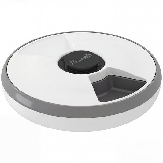 Photo of PawHut Automatic Cat Feeder Programmable Timer for Dry Wet Food Cat Food Dispenser with Ice Pack for 6 Meals in Meals colour on a white background