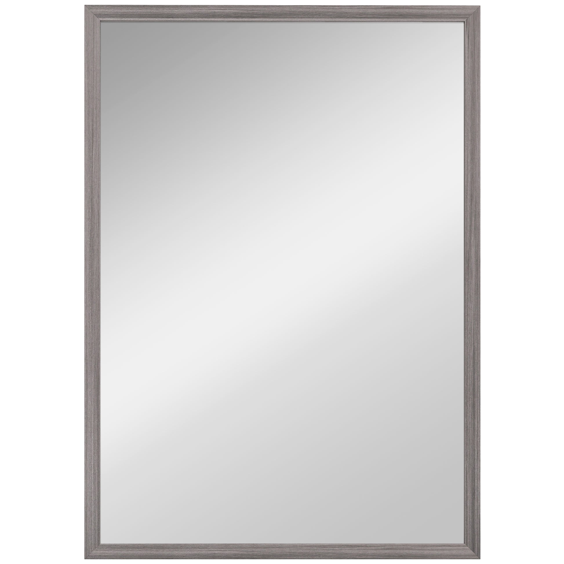 Photo of HOMCOM Wall Bathroom Mirror, 50 x 70 cm Wall-Mounted Mirror for Living Room, Bedroom, Hallway, Grey in Grey colour on a white background