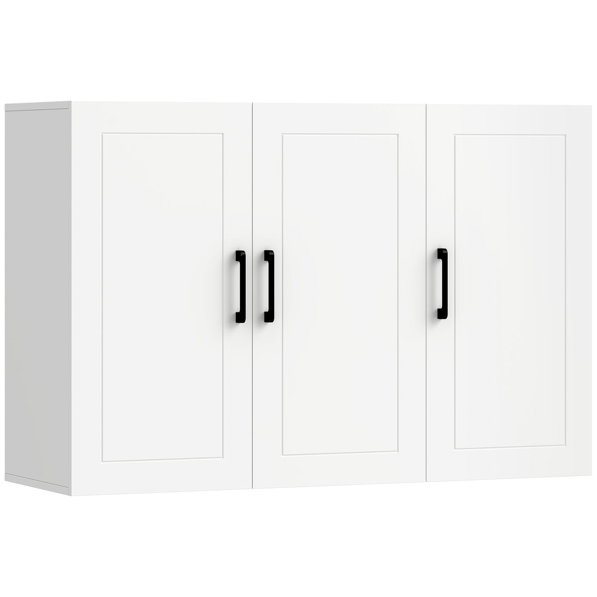 Photo of HOMCOM Bathroom Wall Cabinet, Wall Mounted Bathroom Cabinet, Over the Toilet Space Saver with Adjustable Shelves, White in White colour on a white background