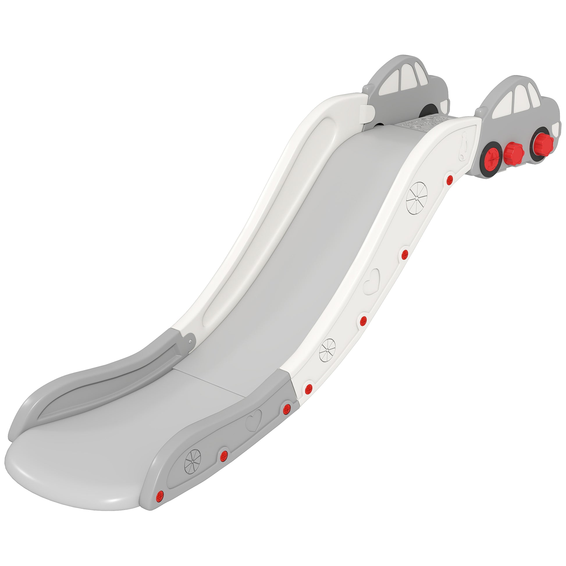 Photo of AIYAPLAY Kids Slide for Bed, Sofa, with Extended Length, Easy to assemble and Store, Grey in Grey colour on a white background