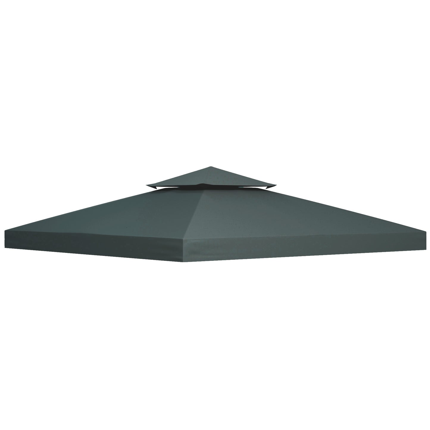 Photo of Outsunny Gazebo Roof Replacement, for 3 x 3(m) Frames - Grey in Grey colour on a white background
