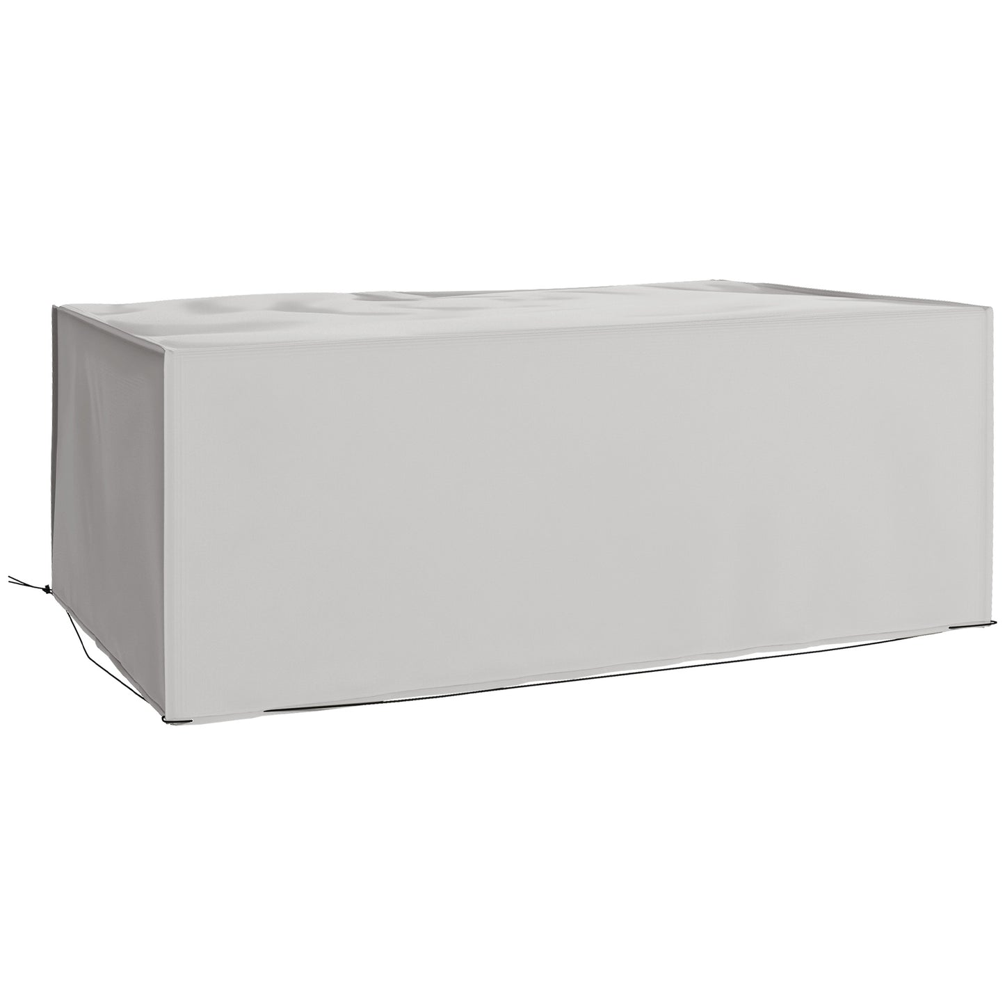 Photo of Outsunny Outdoor Garden Furniture Cover Waterproof, Anti-UV 600D Heavy Duty Oxford Fabric Patio Furniture Cover for Rectangular Sofa Table Set, Grey, 210 x 140 x 80 cm in cm colour on a white background