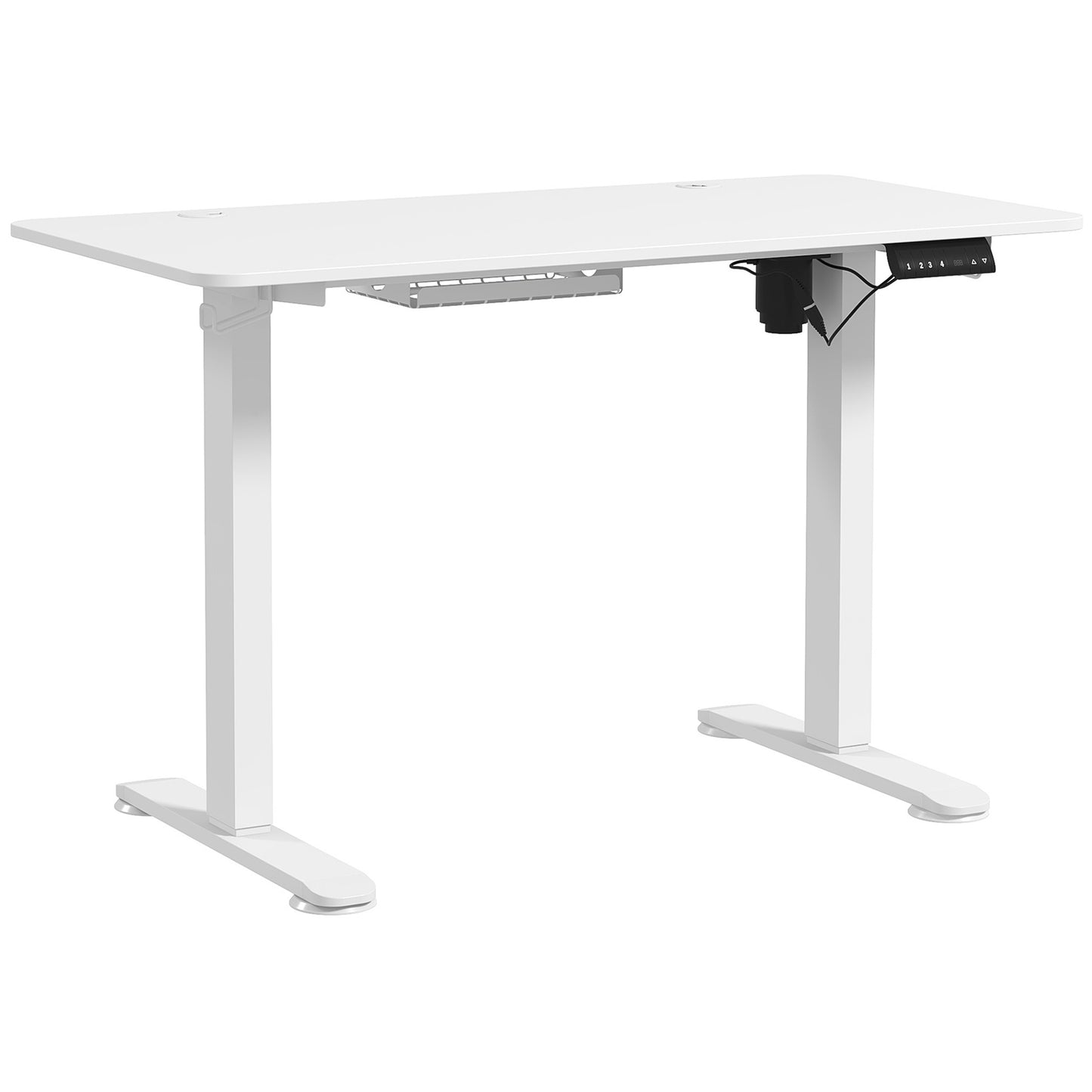 Photo of Vinsetto 72-116cm Adjustable Electric Standing Desk, 120 x 60cm Tabletop - White in White colour on a white background