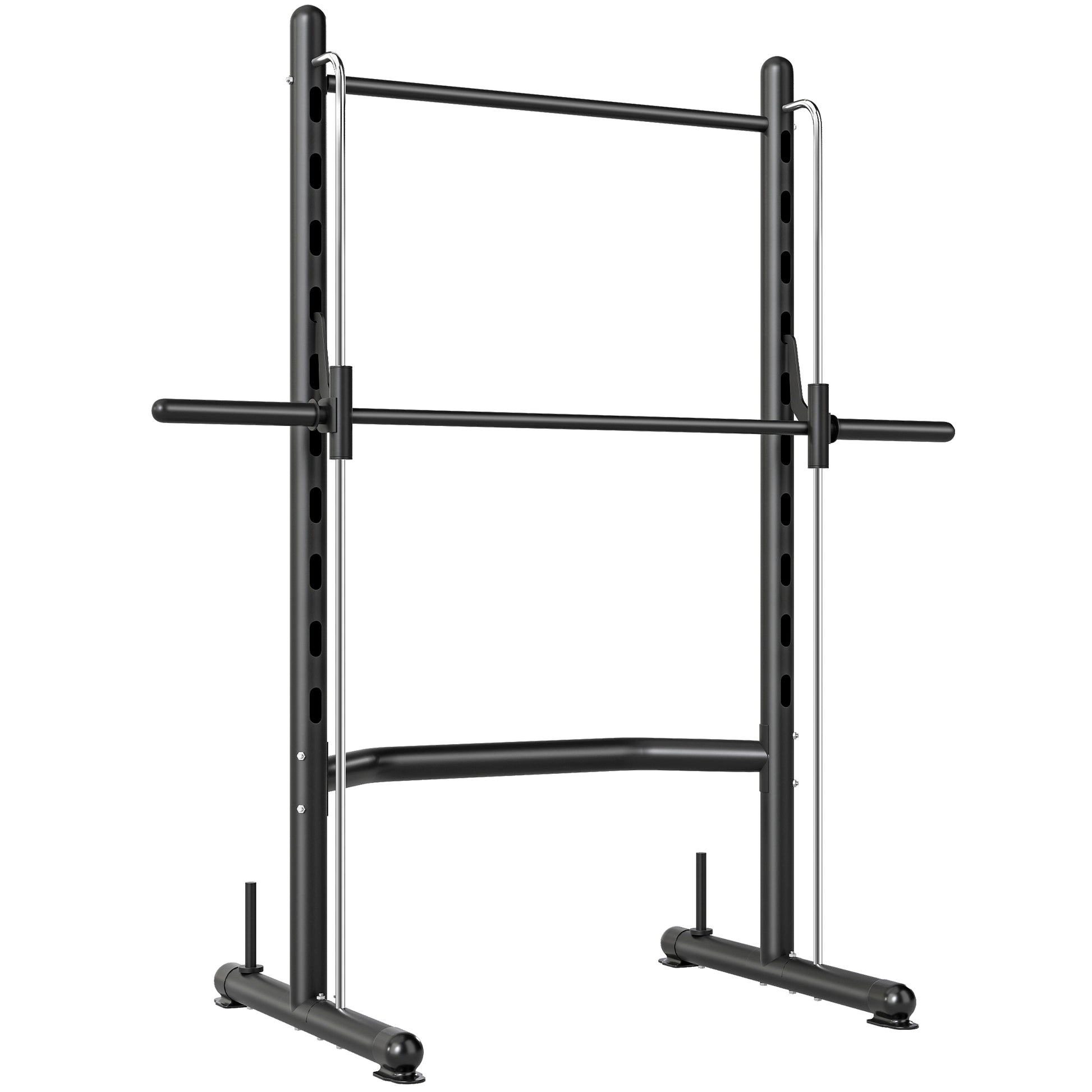 Photo of HOMCOM Adjustable Squat Rack, with Pull Up Bar, Barbell Bar for Home Gym in Gym colour on a white background