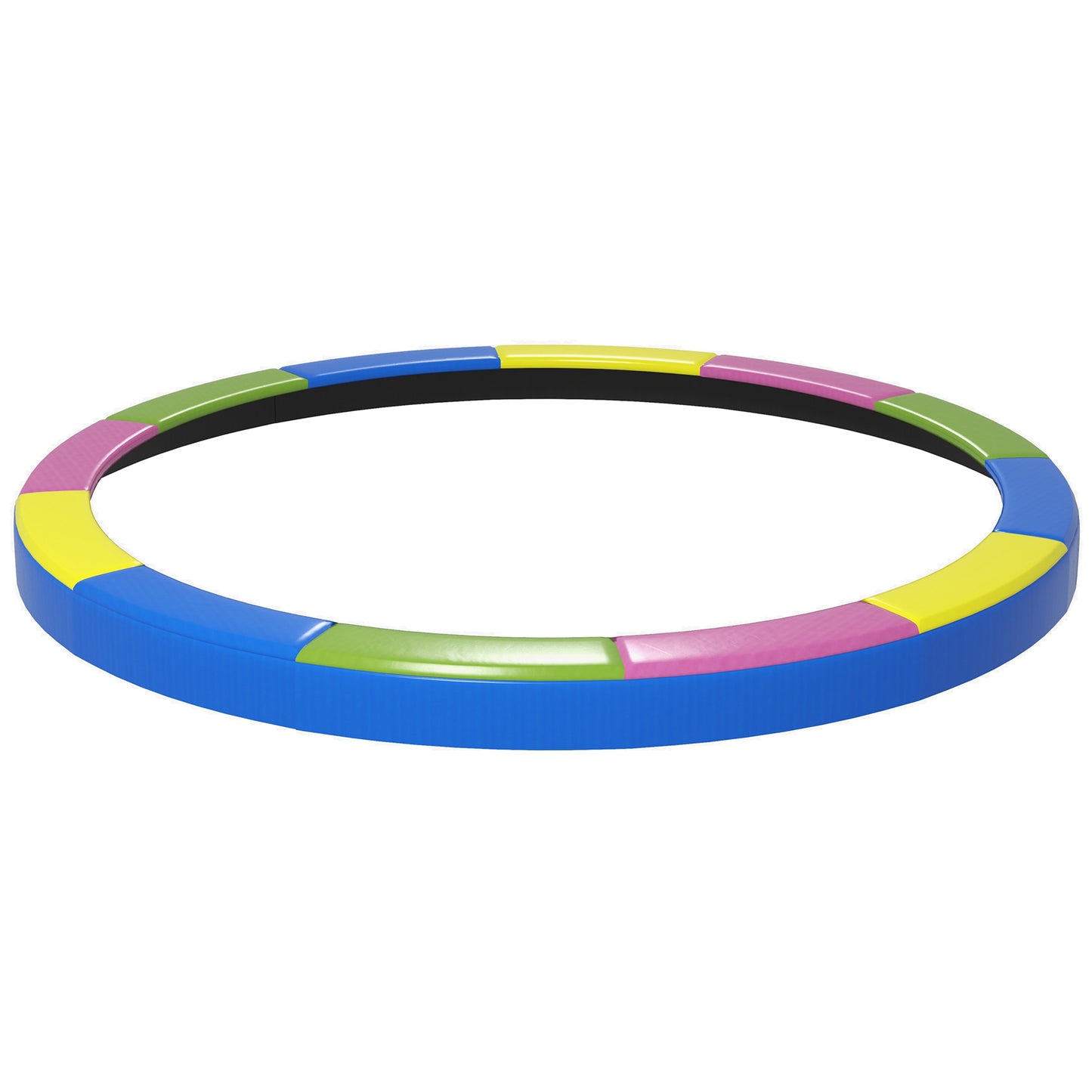 Photo of SPORTNOW 12FT Trampoline Spring Cover, Plastic Trampoline Pad Replacement with Elastic Cord, Waterproof, UV Resistant and Tear-Resistant, Multi-Colored in Multi-Colored colour on a white background