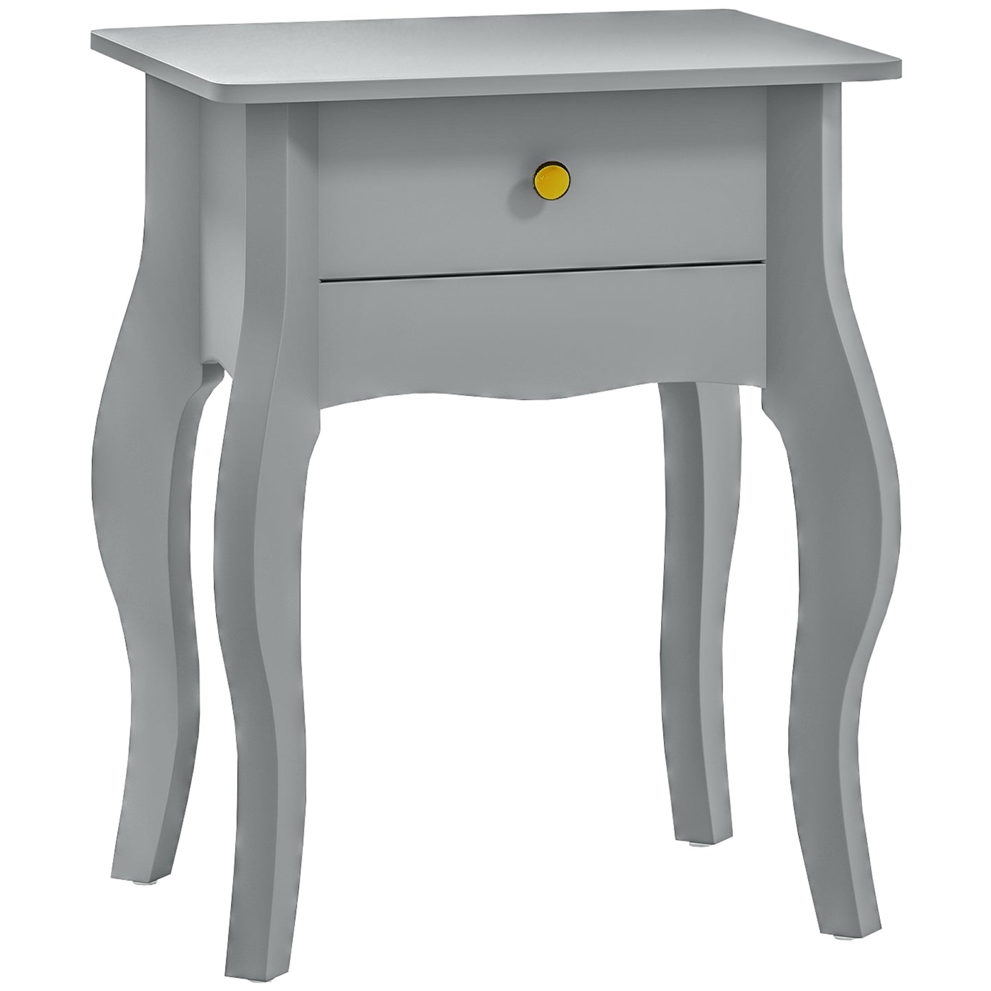 Photo of HOMCOM French Style Side Table with Drawer - Grey in Grey colour on a white background