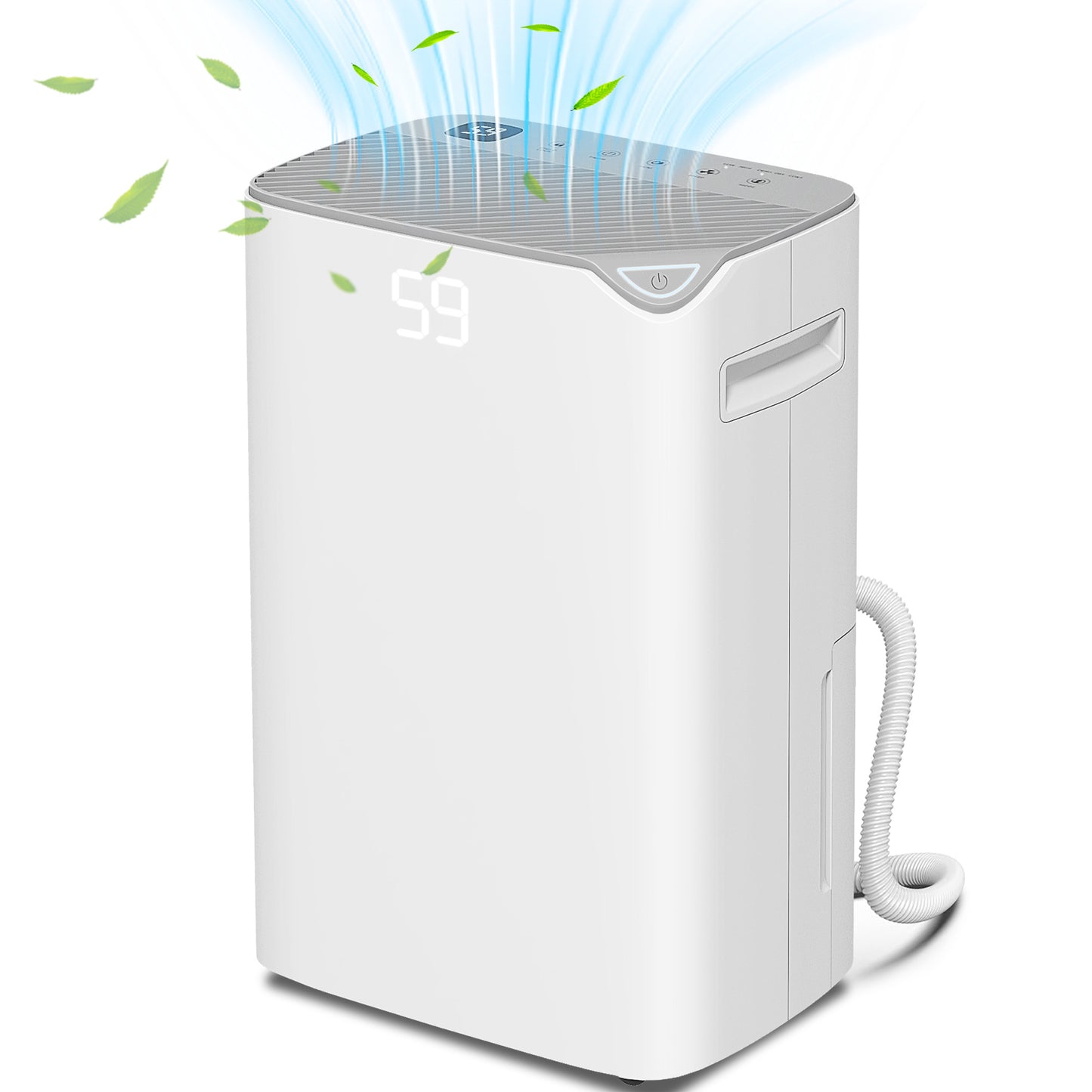 Photo of HOMCOM 20L/Day Dehumidifier, with Filter - White in White colour on a white background