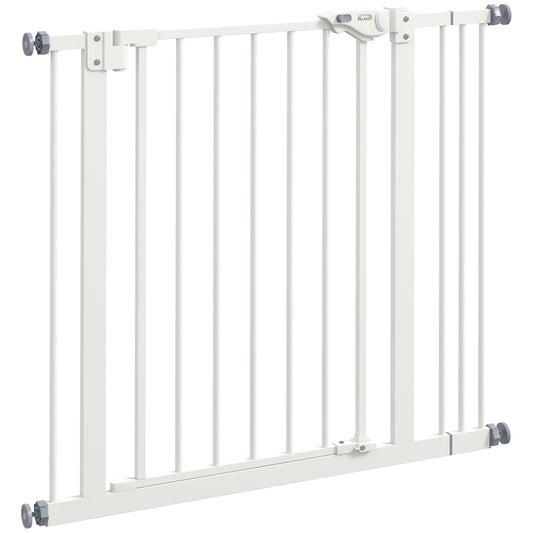 Photo of PawHut Adjustable Safety Gate w/ One Extensions, Four Adjustable Screws, White in White colour on a white background